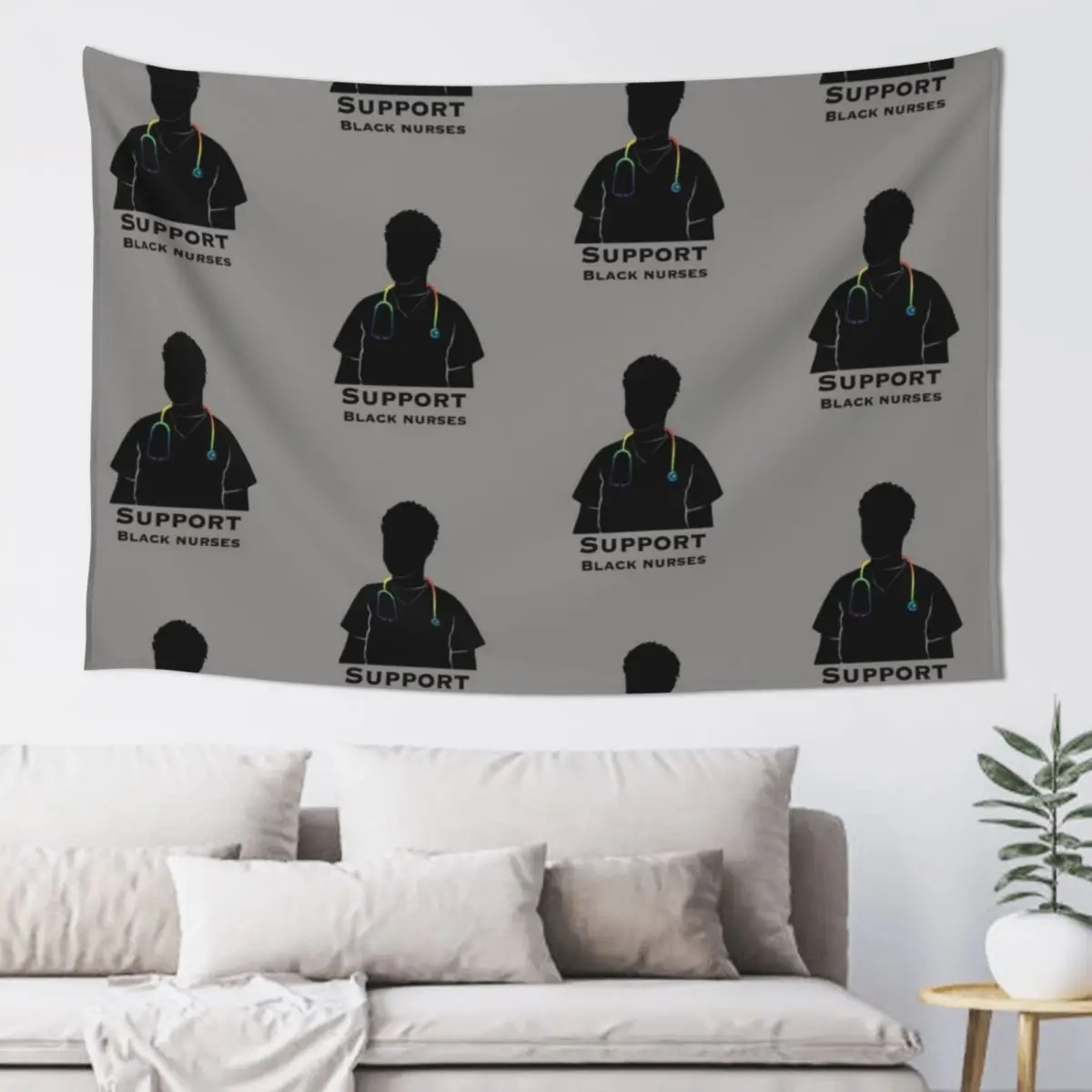 

Support Black Nurses Tapestry Decoration For Bedroom Decorative Paintings Decoration Bedroom Funny Tapestry