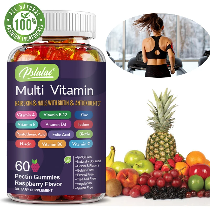 

Multivitamin Gummies - Enhances Energy Levels, Immune Support, Overall Health, Antioxidant