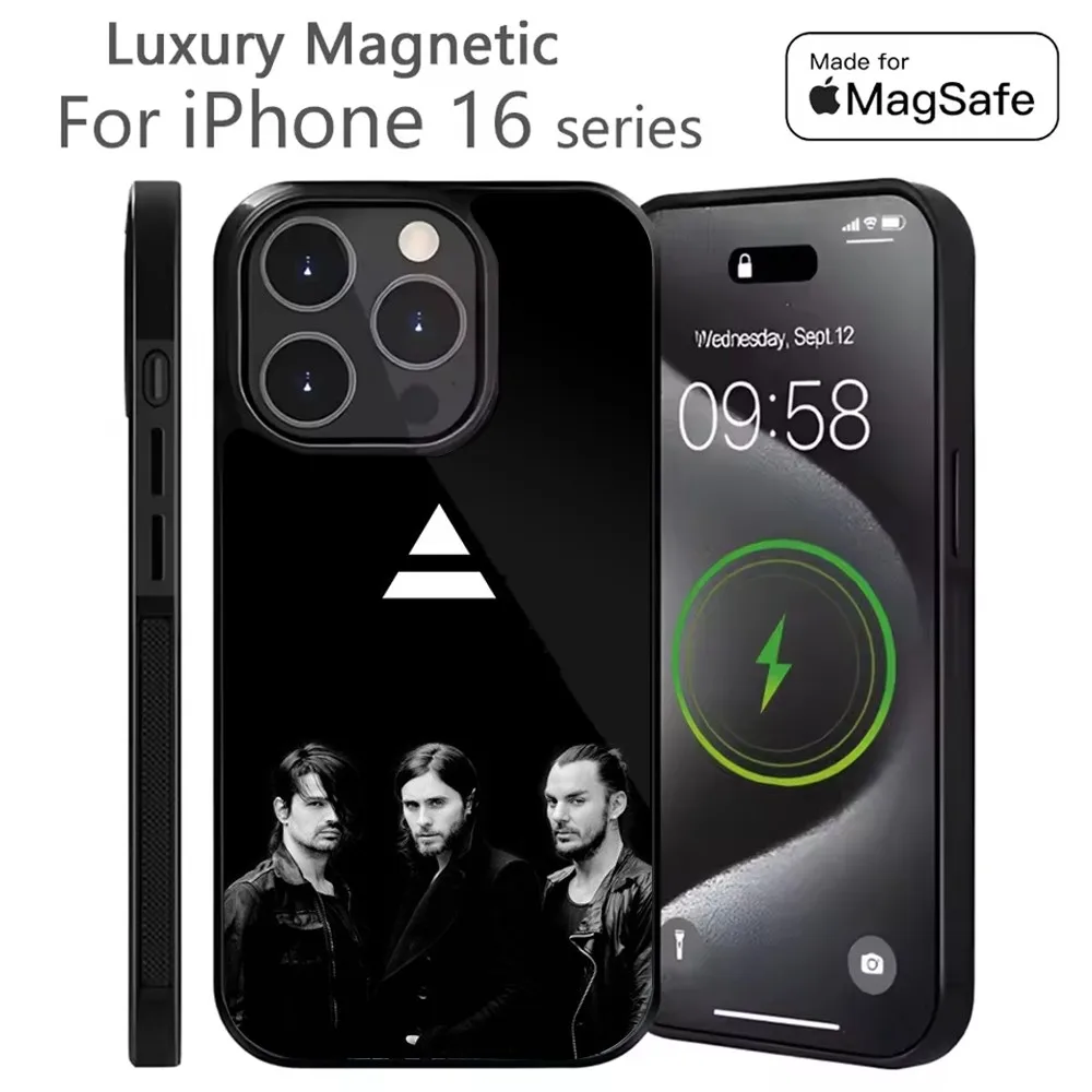 

30 S-Second To Mars 30stm Phone Case For iPhone 16,15,14,13,12,11,Plus,Pro,Max Mini Magsafe Magnetic Wireless Charging