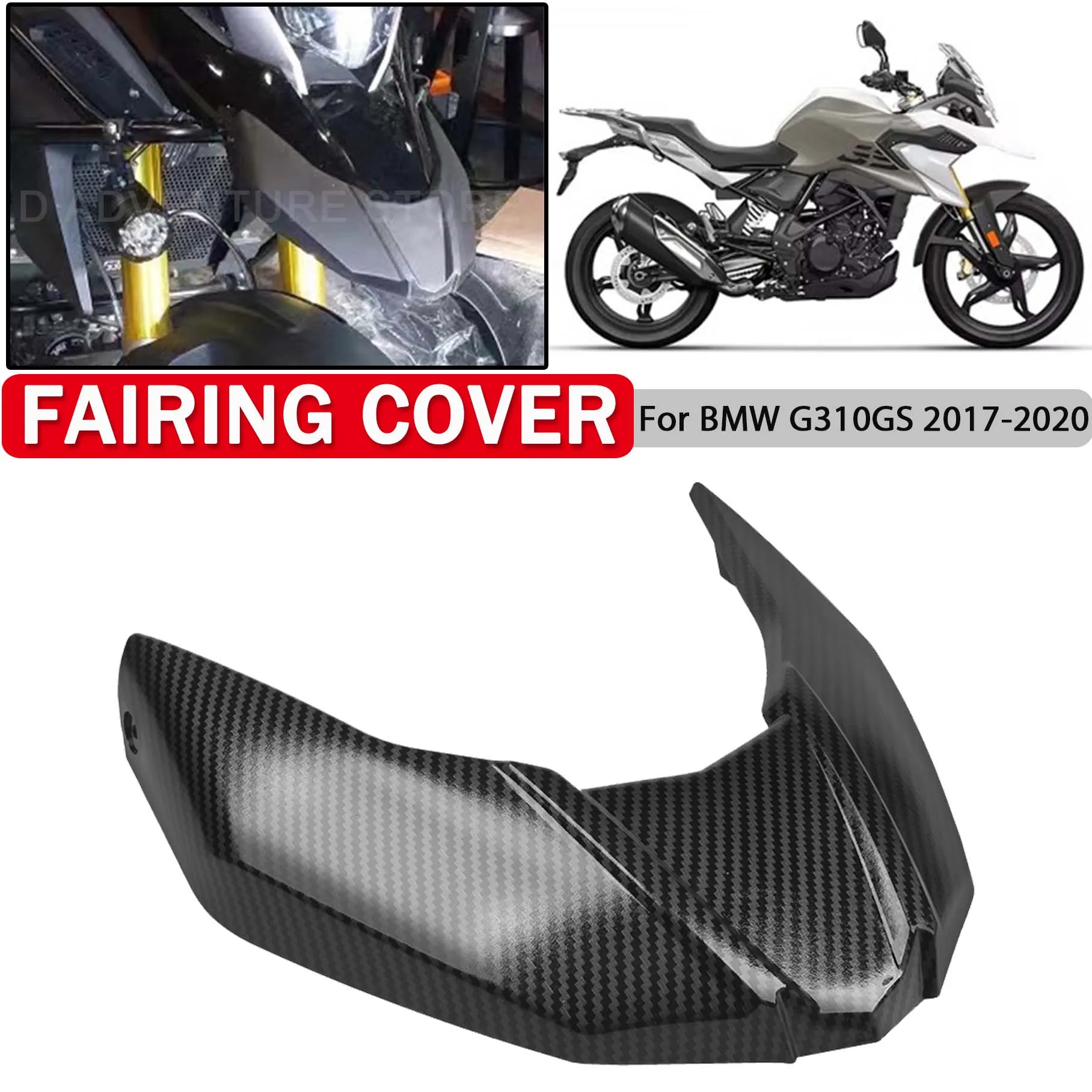 

For BMW G310GS G310 G 310GS 310 GS 2017-2019 2020 Motorcycle Carbon Beak Front Fairing Winglets Fender Extension Wheel Cover