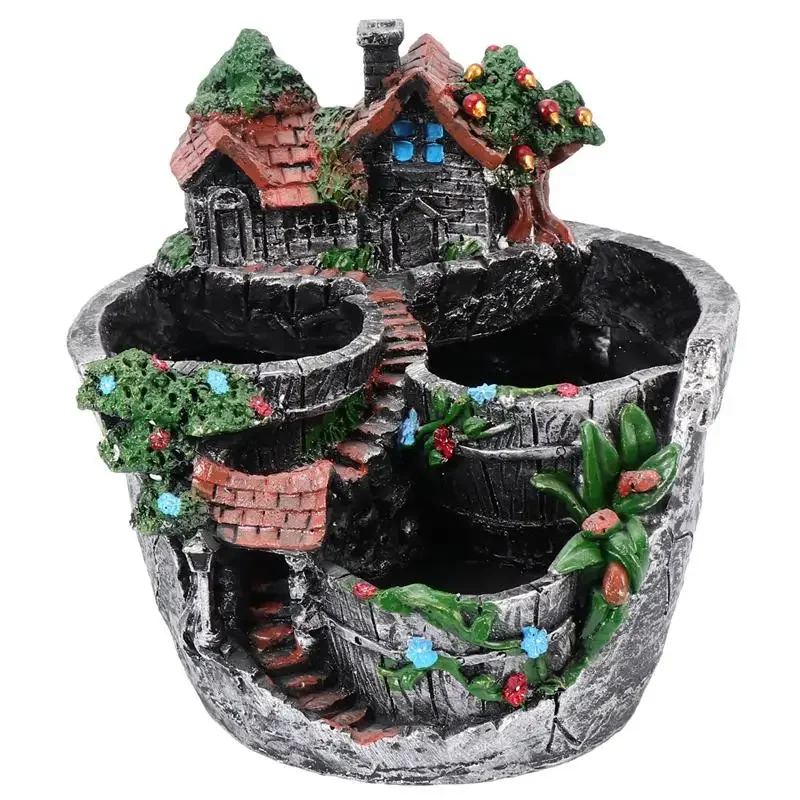 

Resin House Decoration Succulent Holder Succulent Flowerpot Desktop Ornament Home Decorations Accessories