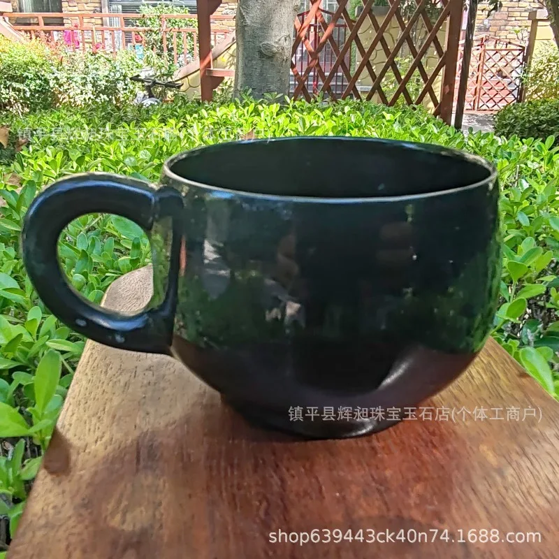 Functional Magnetic Graphite Jade Tea Cup with Mark for Coffee Water Measurement