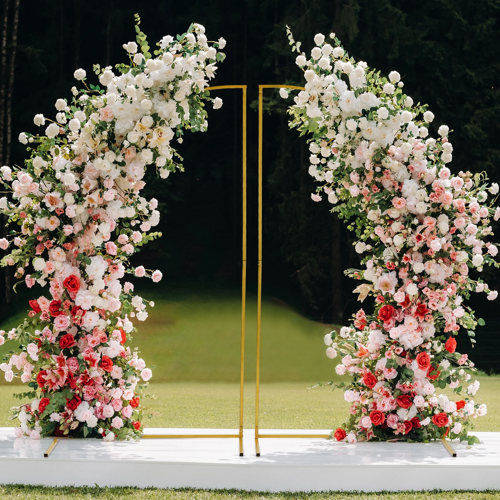 Imagem -03 - Arco do Arco do Casamento do Metal Arco Redondo do Quadro Decoração do Fundo para a Cerimônia e Festa de Aniversário 90x180cm