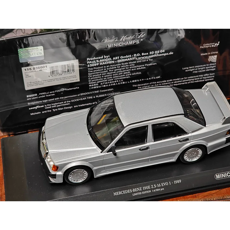 

1/18 Scale 190E 2.5-16 EVO1 1989 Alloy Car Model Collection Ornaments