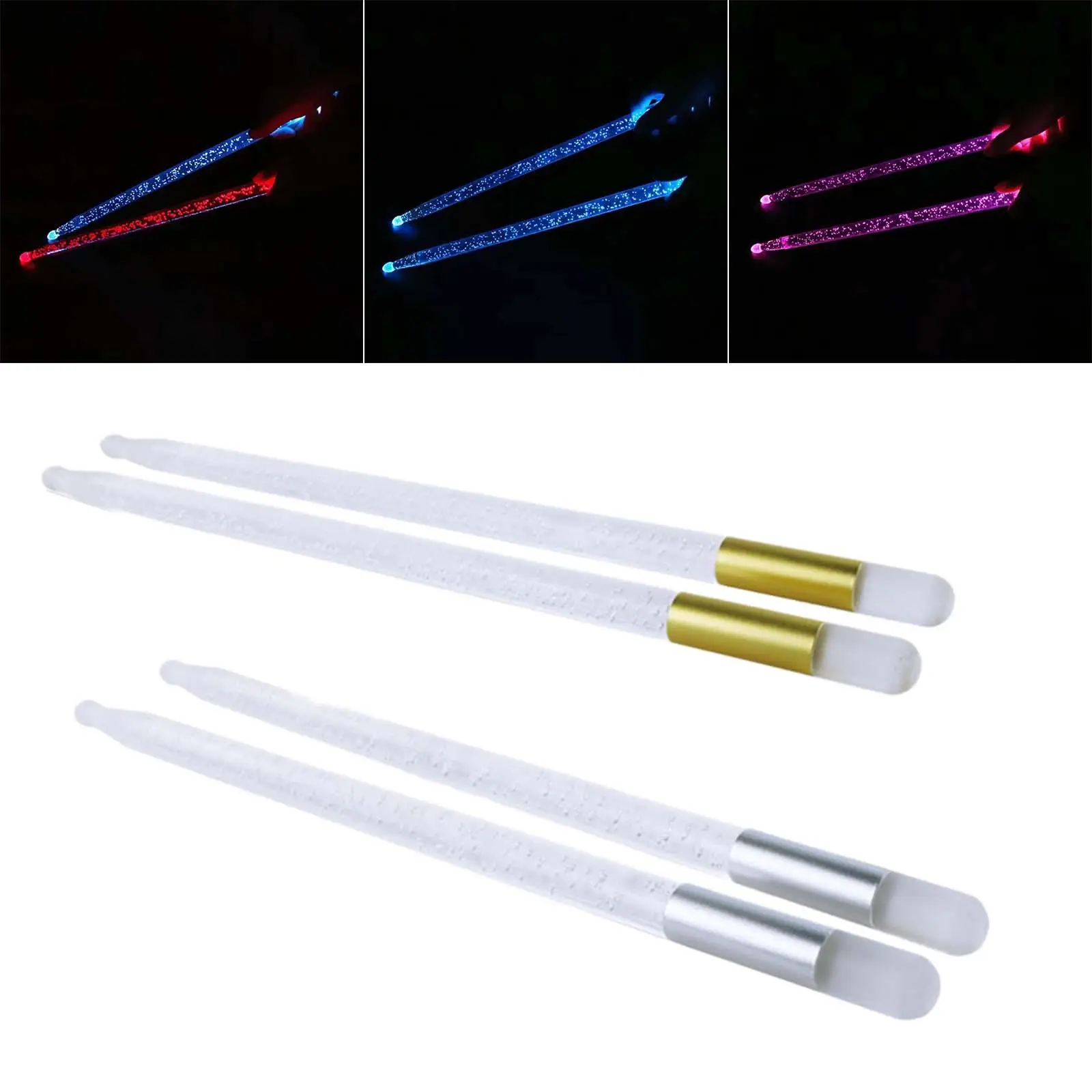 2 Pieces Light up Drum Sticks 13 Color Changing for Exercise Adults Children