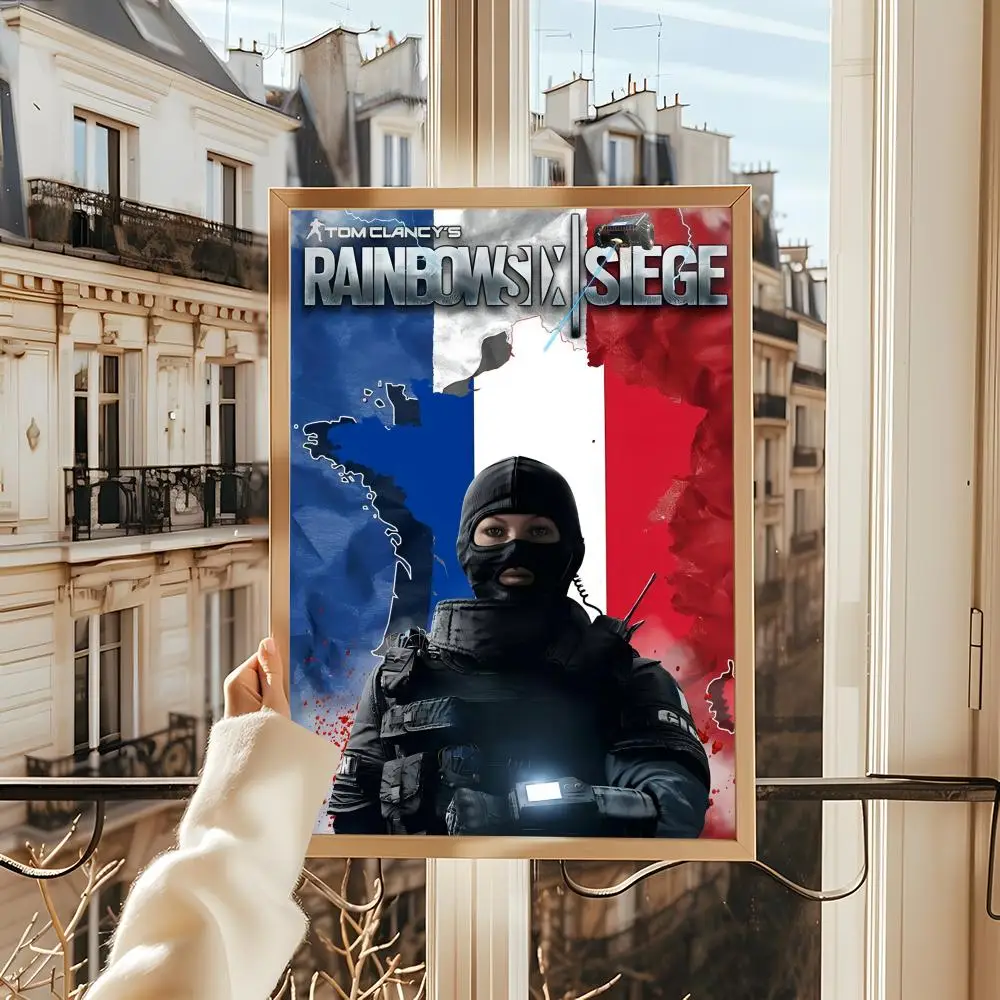 أنيمي R_ قوس قزح S_Six اللوحة الخط الكتان قماش المشارك جدار يطبع لغرفة المعيشة غرفة نوم مكتب ديكور المنزل #4