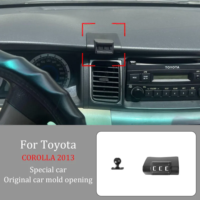 

Для Toyota Corolla 2013, автомобильный держатель для телефона, беспроводное зарядное устройство, автоматический навигационный кронштейн