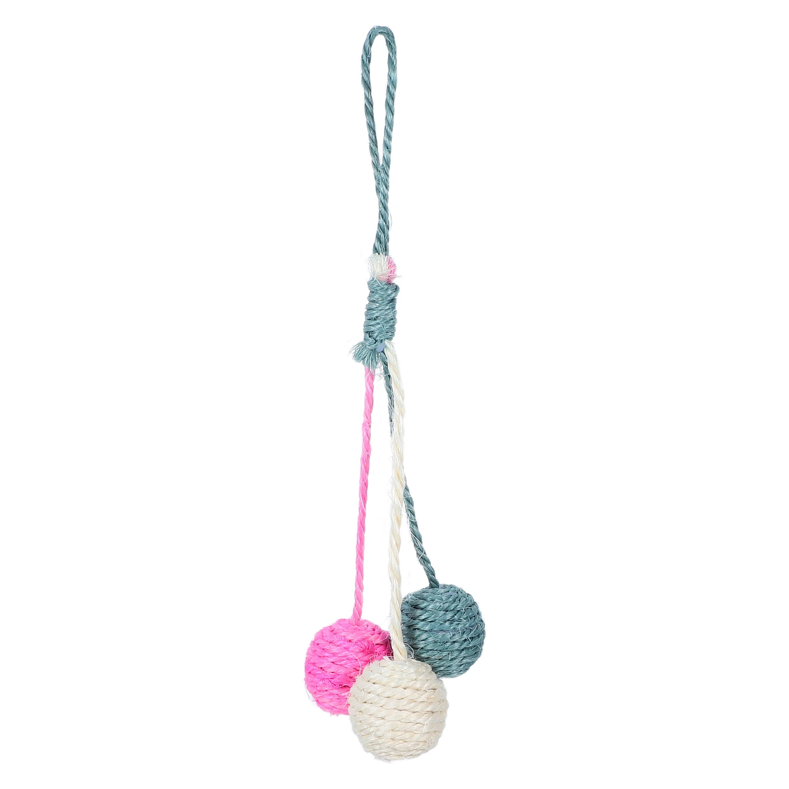 

Vibrant Sisal Balls for Indoor Cats Easy Install Durable Scratch Interactive Fun Physical Exercise for Feline Friends