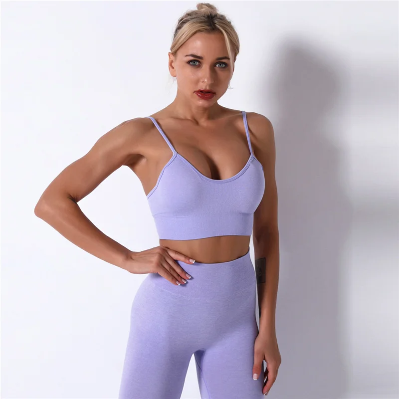 Seamless Yoga Set Sport Pants Bra Gym Suits Fitness Shorts Crop Top Women High Waist Running Cycling Leggings Sports Sets