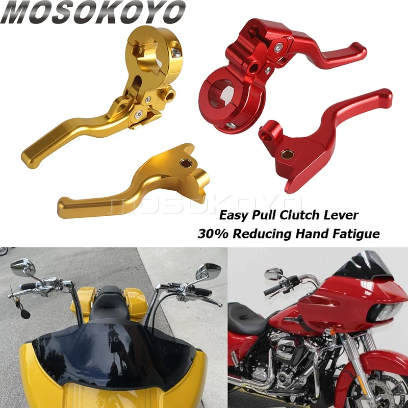 Motorcycle Hand Control Handle Brake Easy Pull Clutch Lever Accessories For Harley Touring Street Glide FLHXS FLHXSE FLHX FLHXST