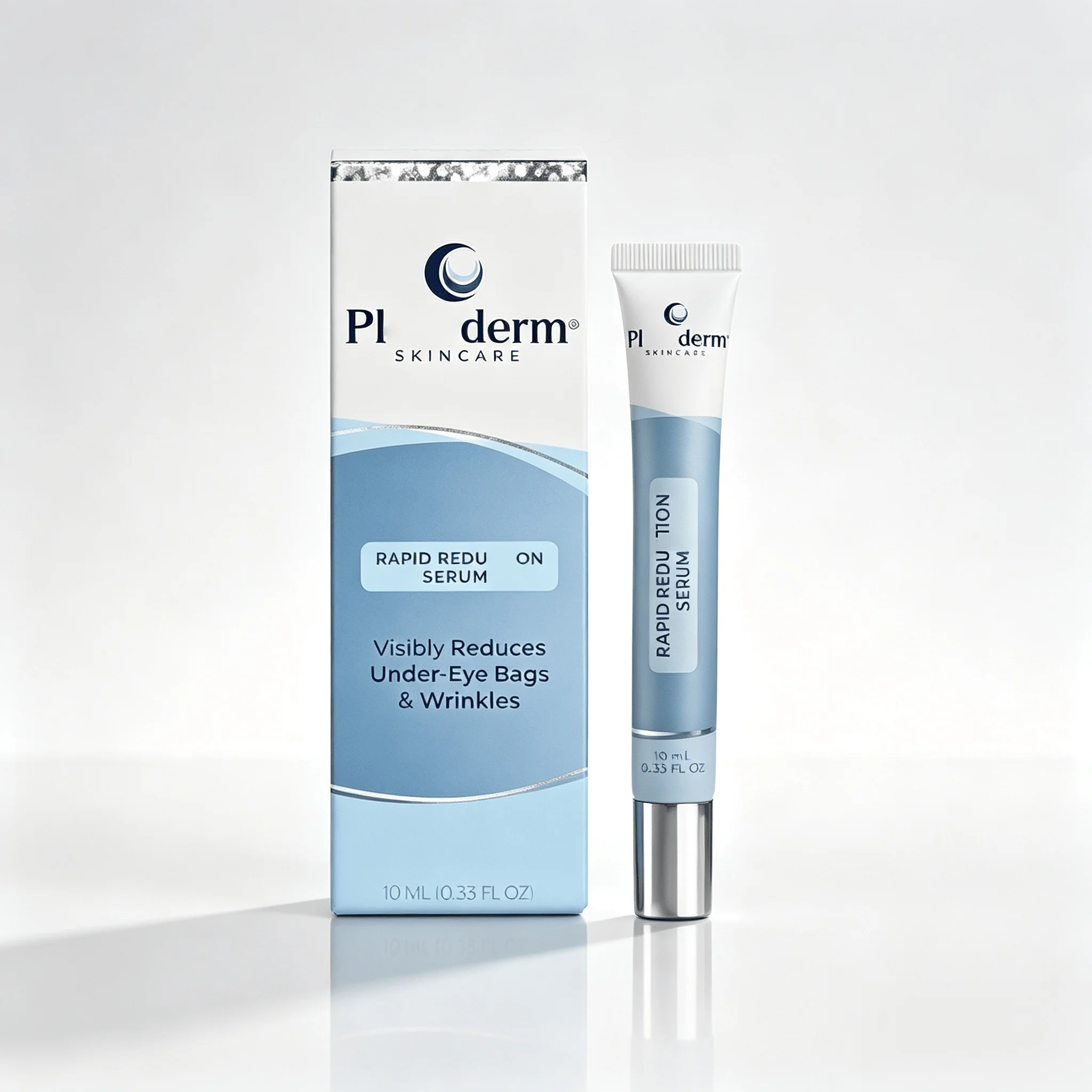 Plderm Rapid Reduction Serum 0.33 Fl Oz /10ml, 10 Seconds Instant Eye Lift Serum, Visibly Diminish Under‑Eye Bags, Fine Lines, Wrinkles, Puffiness, Anti Aging Skin Care for Men & Women