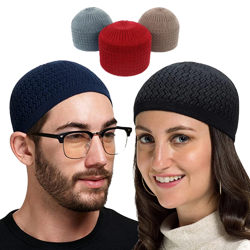 

Новые весенние вязаные мусульманские мужские молитвенные шапки унисекс, шапки, теплые исламские Рамадан, еврейская шапка кипана, мужская шапка с запахом на голову