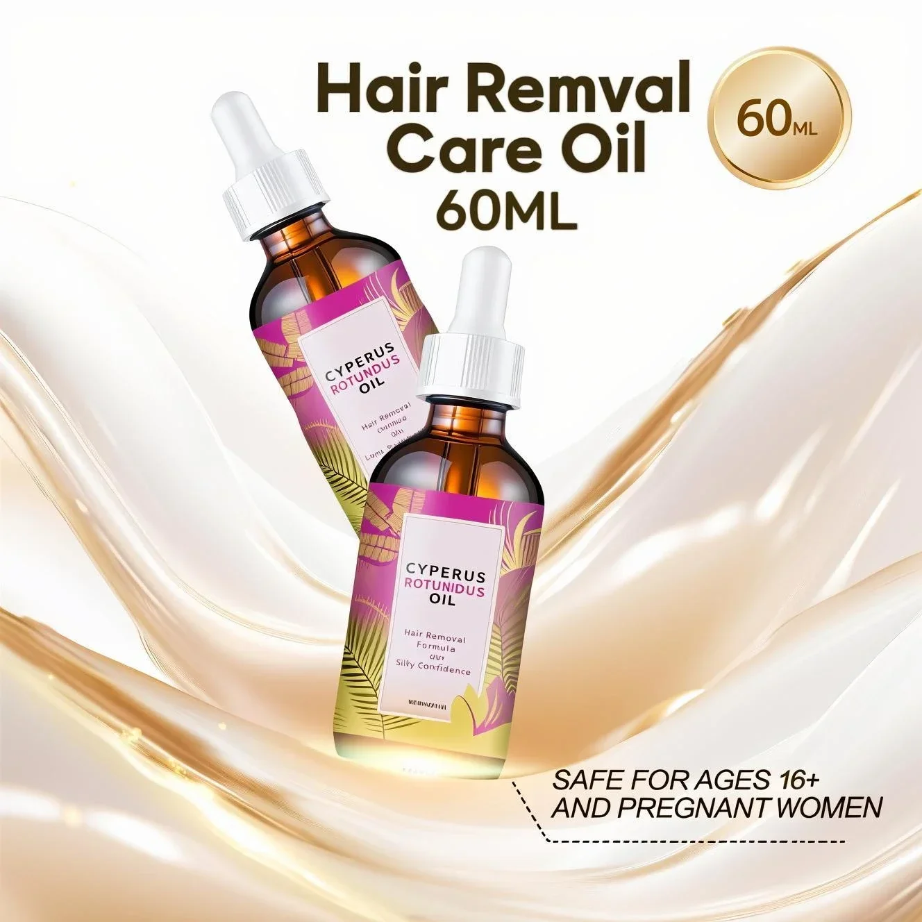 Image of Haarentfernungsbehandlung mit Jojoba- und Mandelöl – Beruhigt die Haut nach der Entfernung, spendet intensive Feuchtigkeit und unterstützt die Weichheit.