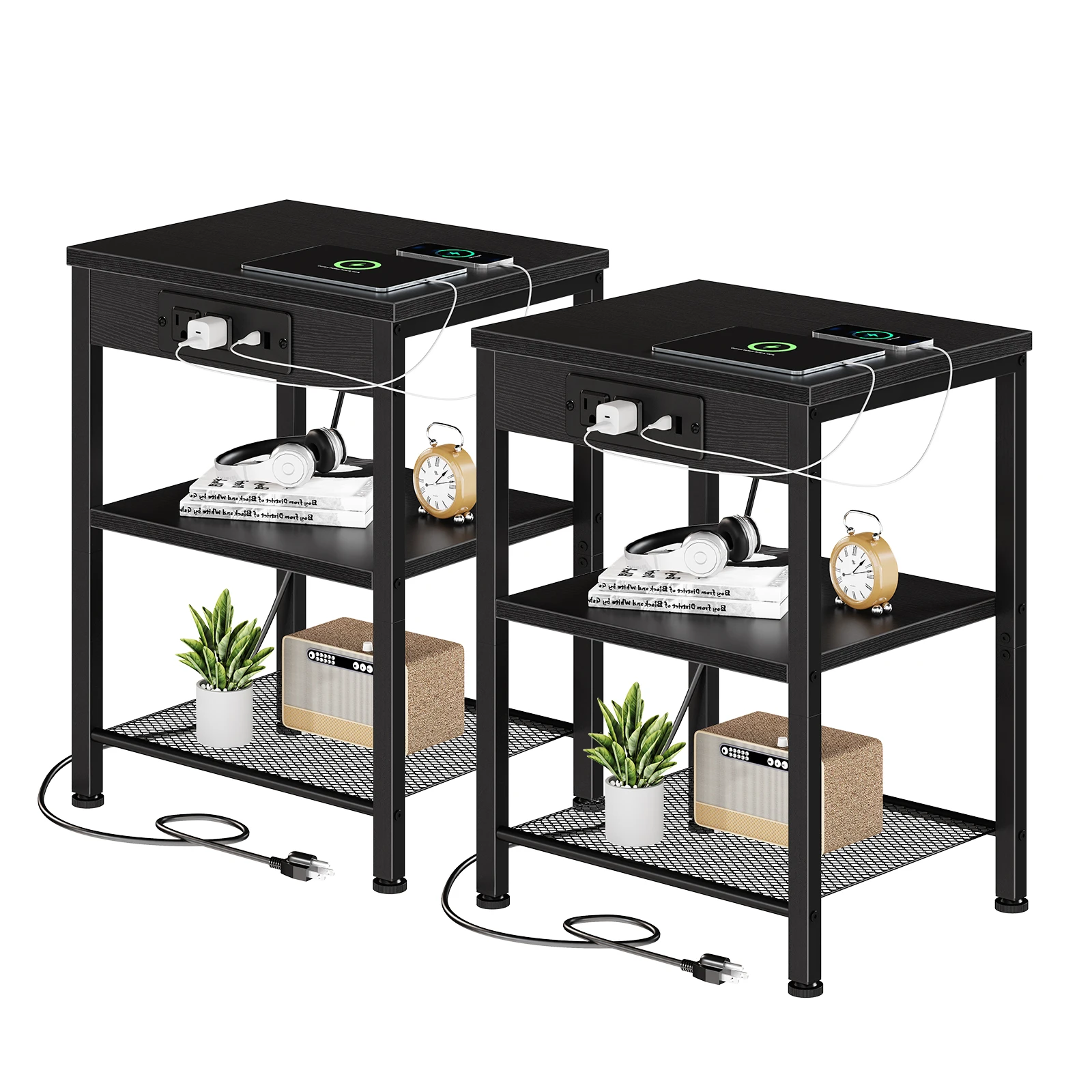 sturdy frame and shelves detail