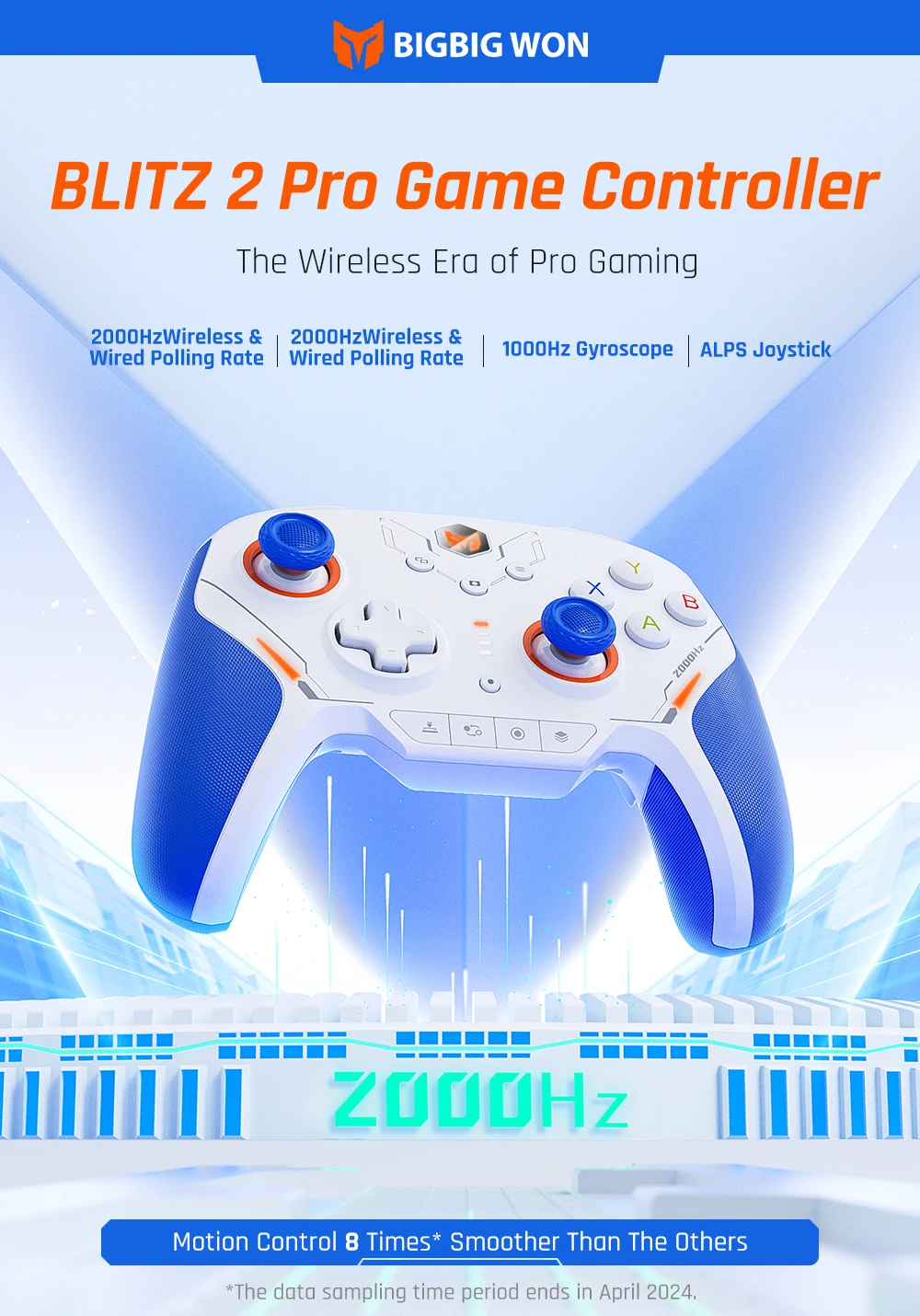 Bigbig Won Blitz 2 Starburst Wireless Gamepad Carbon Film / TMR  Edition for Switch Pc ios Android