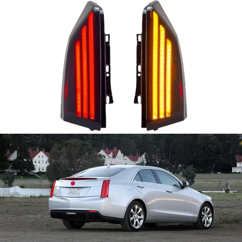 

Для Cadillac ATSL 2014 2015 2016 2017, задний фонарь в сборе, модифицированный светодиодный ходовой фонарь, стример, поворотный фонарь для стоп-сигнала