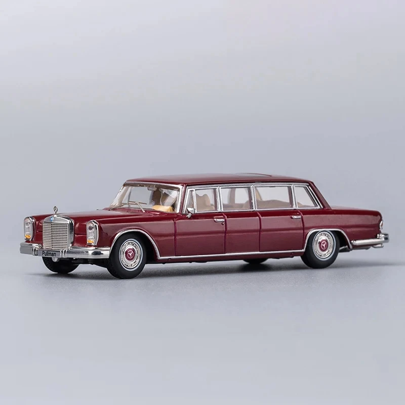 Model samochodu w skali 1:64 zabawka Benz Pullman 600 klasyczny samochód imitacja stopu Model zabawka dekoracja kolekcja prezenty wystawowe