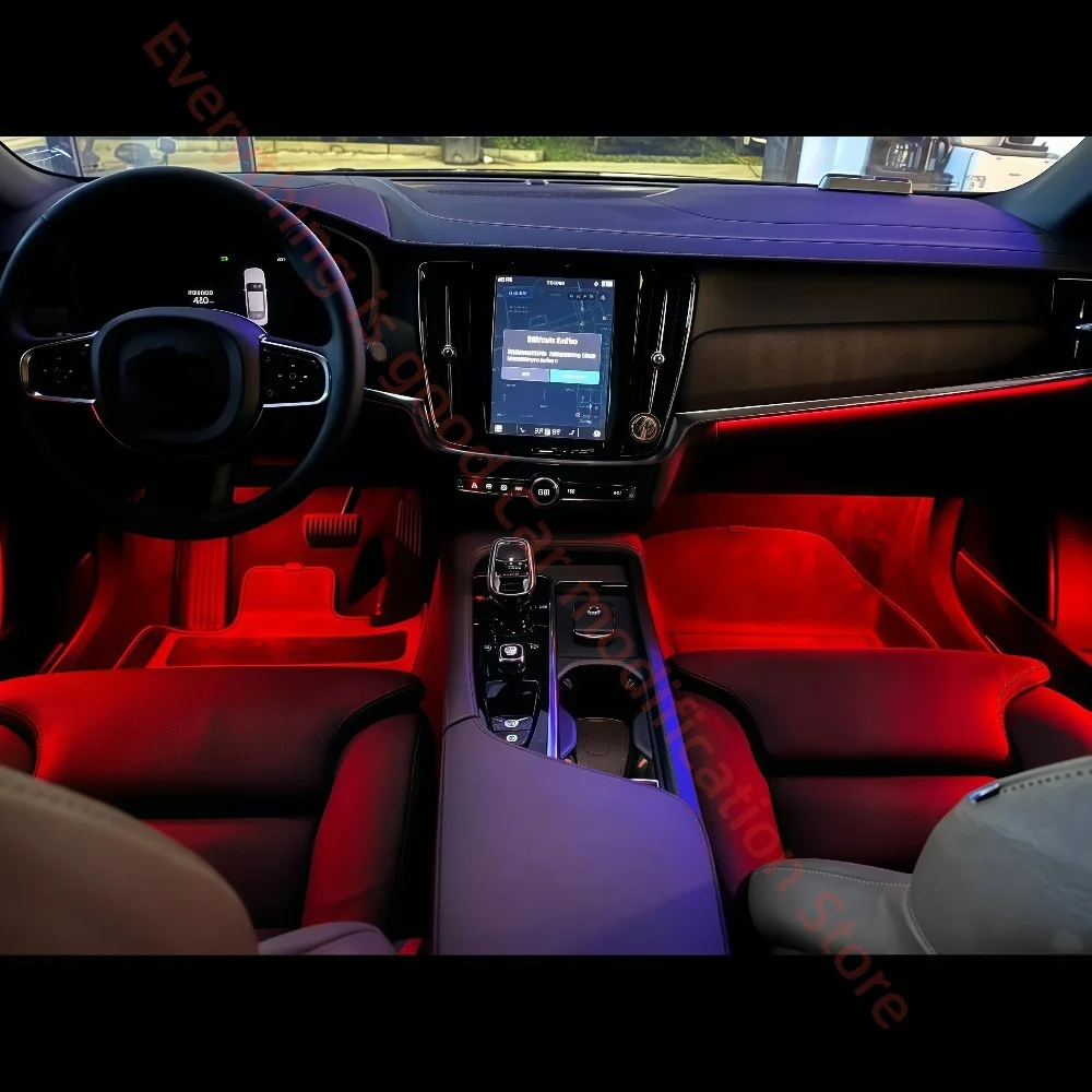 For Volvo S90 V90 2017+ 64-color Ambient Light Car interior lighting upgrade Car accessories RHD LHD Atmosphere lamp Foot lamp