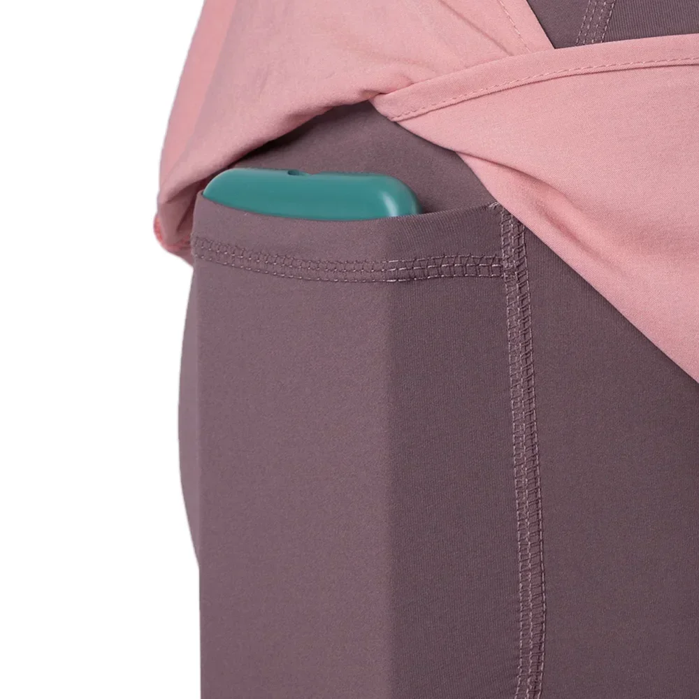 Women Running Shorts 2-in-1 with Pocket Wide Waistband Coverage Layer Liner Lounging Sports Yoga Leggings Gym Fitness Shorts