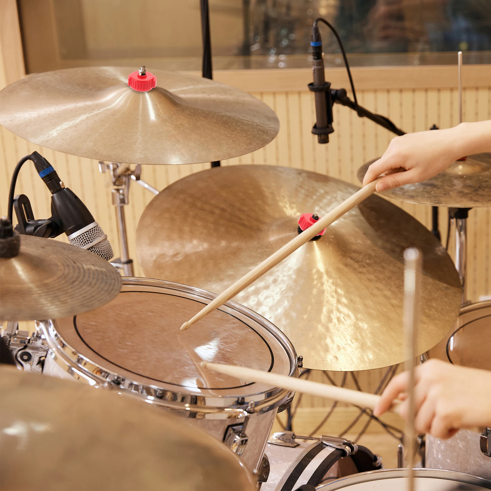 

5pcs Quick Release Cymbal Nuts Durable Plastic Drum Parts Easy Installation Removal Cymbal Fixing Accessories Instrument