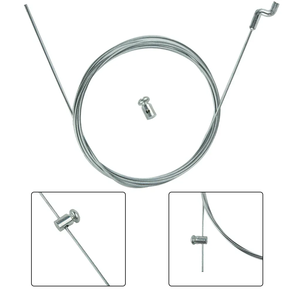 1.5mm Dia Lawn Mower Throttle Cable 200 Cm Length Mower Train Engine Brake Wheel Drive Throttle Cable Gas Steel Cable Wire Cord
