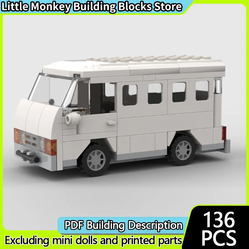 

Модель скоростного гоночного автомобиля MOC, строительные кирпичи, белый аэропорт, фургон, модульная технология, детские праздничные подарки, сборные игрушки, костюм