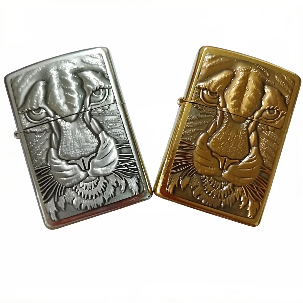 DIY Metal Badge Sticker Decoration Parts Accessories Tiger's head For ZP Zorro Lighters