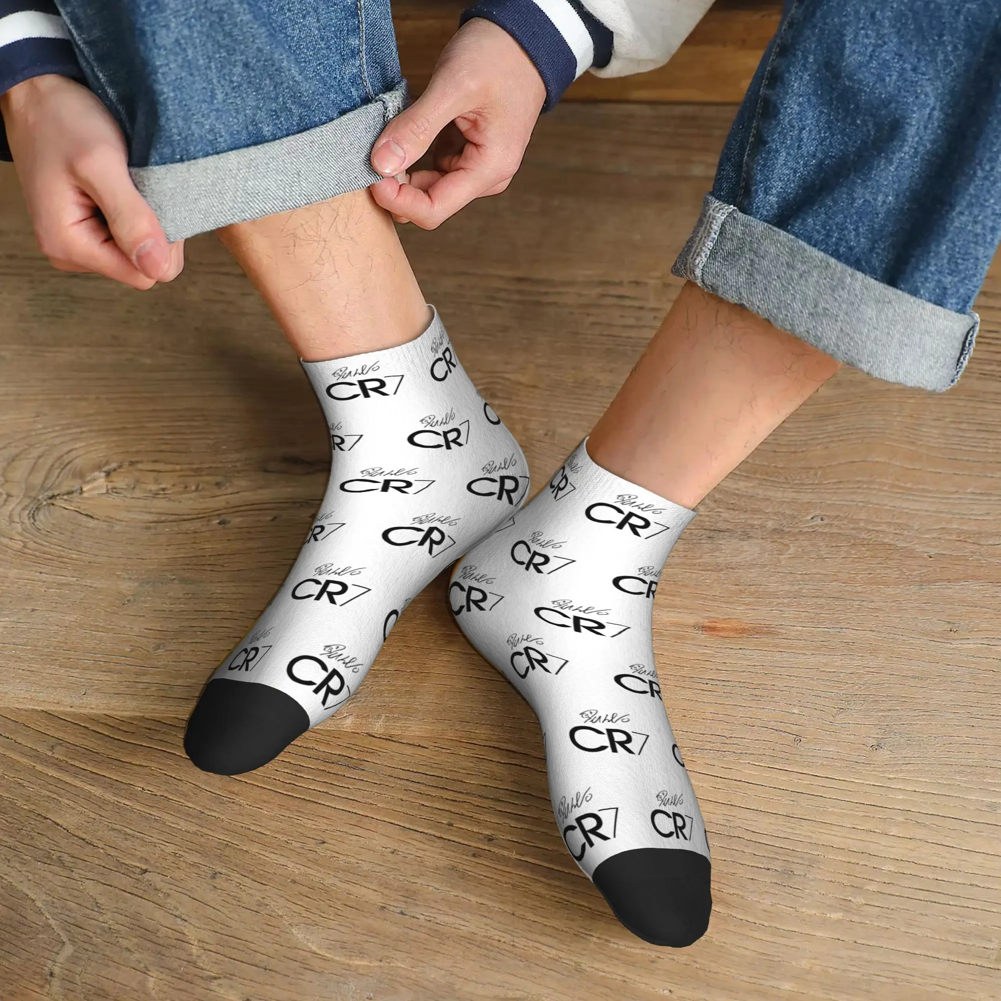 

All Seasons Ronaldo CR7 , Ronaldo Top Discount , Ronaldo Print Socks Harajuku Crew Socks Hip Hop Stockings for Men Women