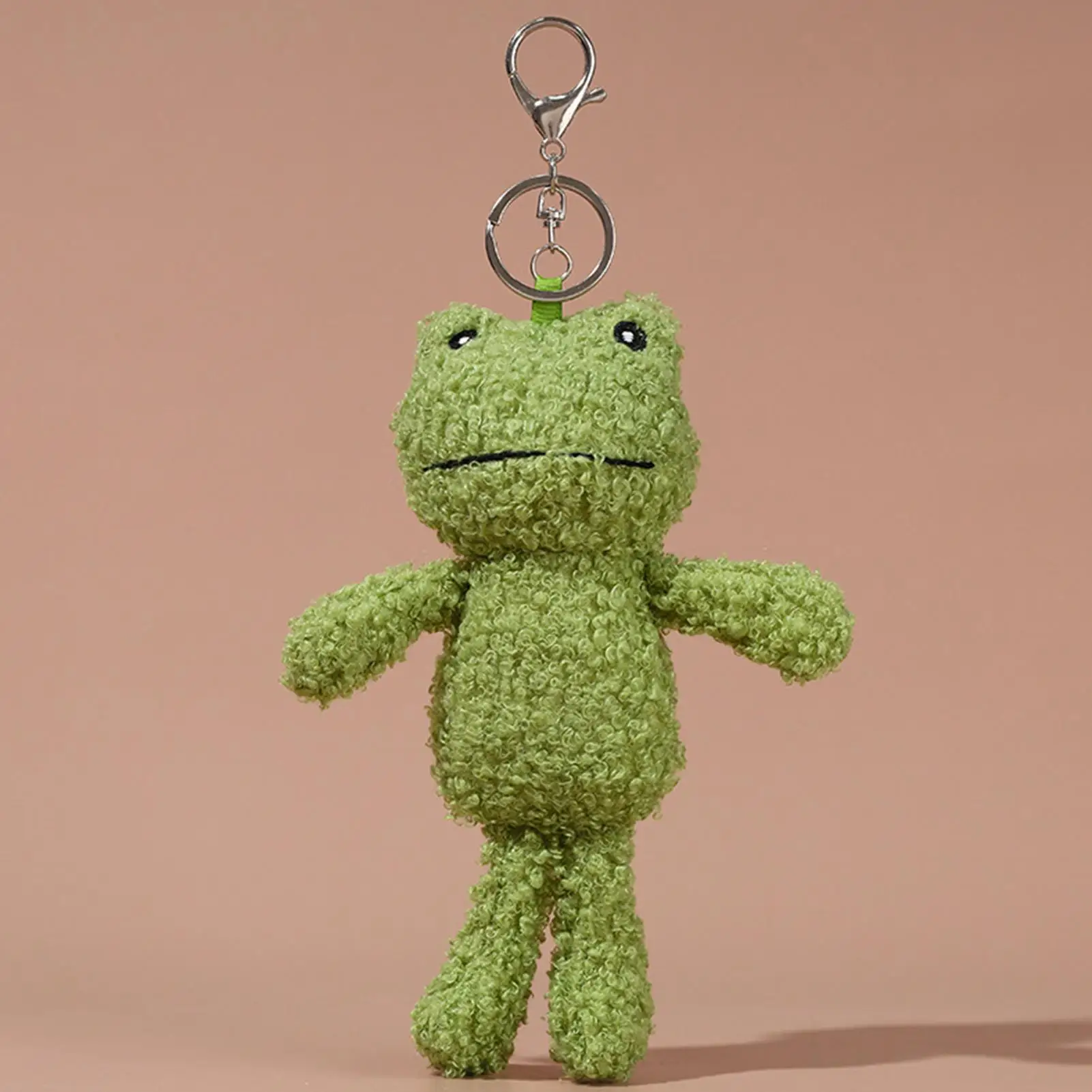 Plush Frog Keychain Cute Stuffed Animal Keyring Bag Charm For Kids Adults Handbag Backpack Accessories Birthday Christmas Gifts