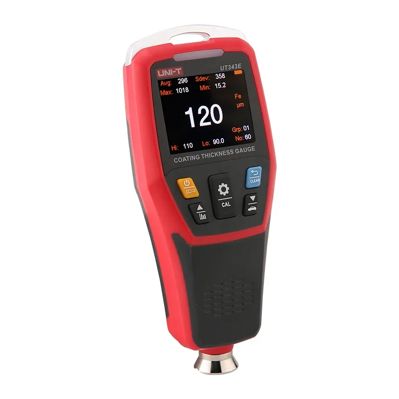 UNI-T UT343E ความหนาเคลือบ 2000um หน้าจอสีพร้อมบลูทูธไฟฉายการส่งข้อมูลสีรถยนต์เมตร