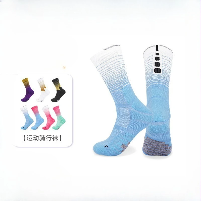 

Professional Cycling Running Sports Socks with Towel Cushion Long Mid Tube Moisture Wicking Basketball Socks