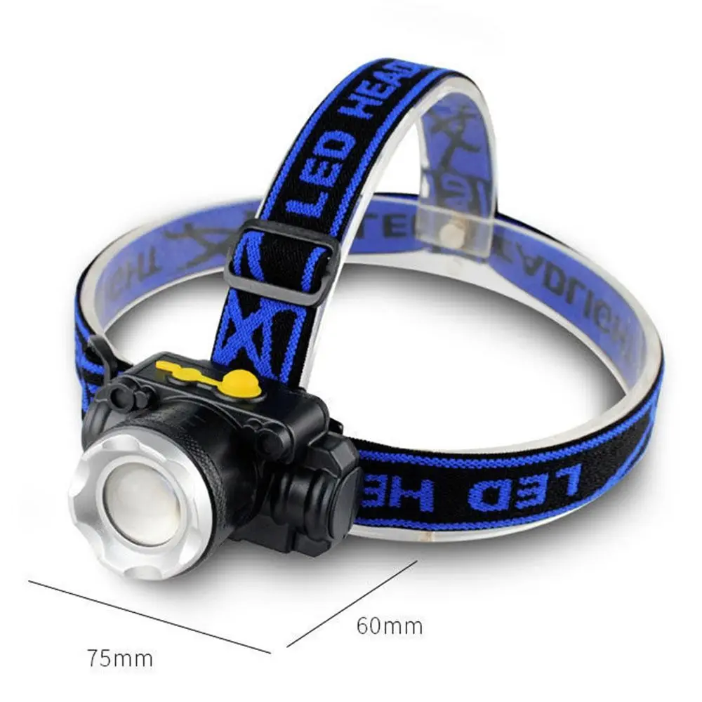 Linterna frontal con Zoom LED duradera, lámpara de cabeza de pesca compacta con Sensor, iluminación impermeable, faro para acampar al aire libre