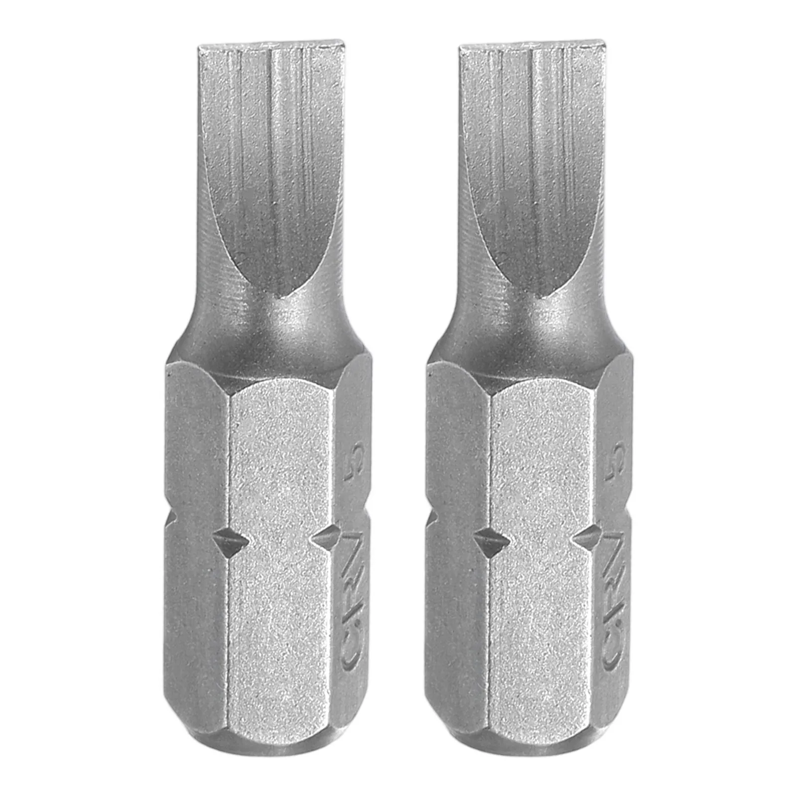 2pcs 1/4" Hex Shank SL5 Head 1" Length Flat Head Screwdriver Bit