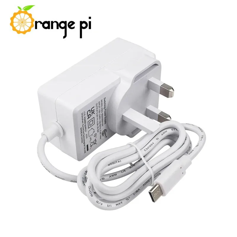 แหล่งจ่ายไฟ USB-C 4A 5V สำหรับกล้องรุ่น ORANGE Pi 5 plus/5B/4LTS / 800 DC 20W Type C อะแดปเตอร์ชาร์จในรถยนต์เพาเวอร์สำหรับ Raspberry Pi 4