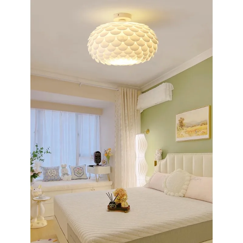 

Bedroom ceiling lamp Nordic designer flower girl princess room online celebrity ins wind corridor porch lamp