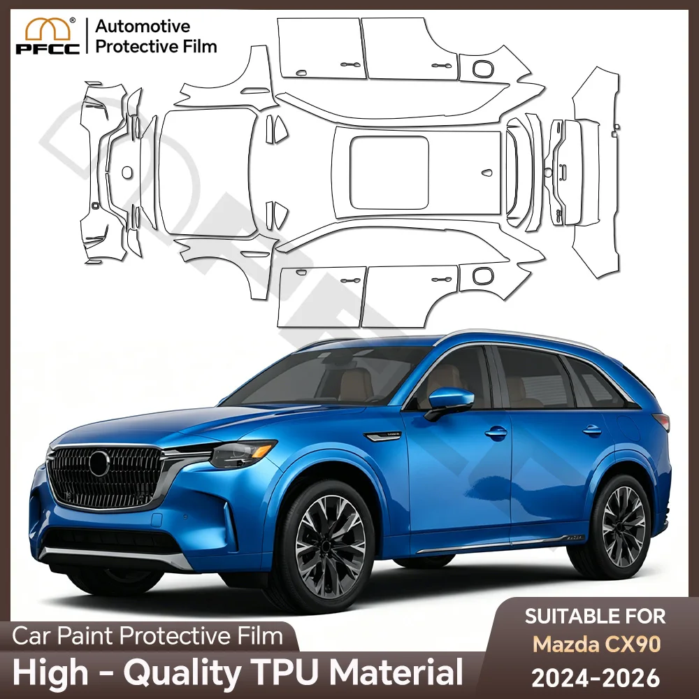 For Mazda CX-90 CX90 2024-2026 TPU Paint Protection Film Anti-scratch Car Clear Bra Pre-cut PPF Resistant Repairable Cover