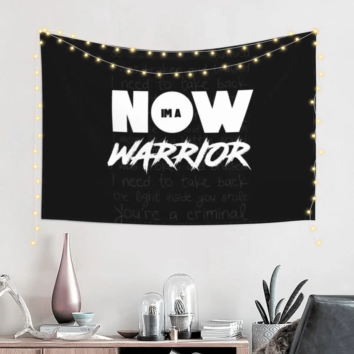 NOW IM A WARRIOR Tapestry Room Decoration Accessories Carpet Wall Tapestry