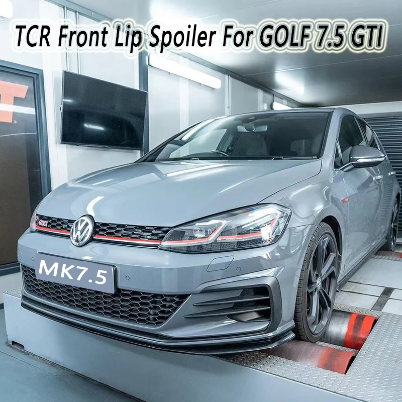 

For Volkswagen VW Golf 7.5 GTI Mk7 Facelift GTI 2017-2020 TCR Style Car Front Bumper Lip Spoiler Splitter Bodykit Tuning Trims