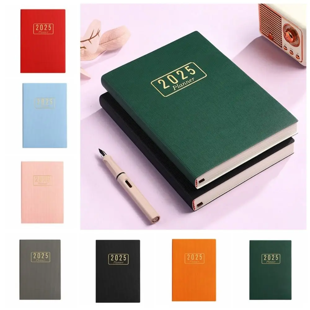 

Расписание на год 2025, планировщик А5 с наклейкой на индекс, записная книжка на 12 месяцев, портативный простой планировщик для офиса и работы