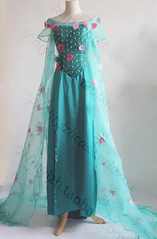 

Новое поступление, женское вечернее платье Эльзы, косплей, костюмы на Хэллоуин с кристаллами