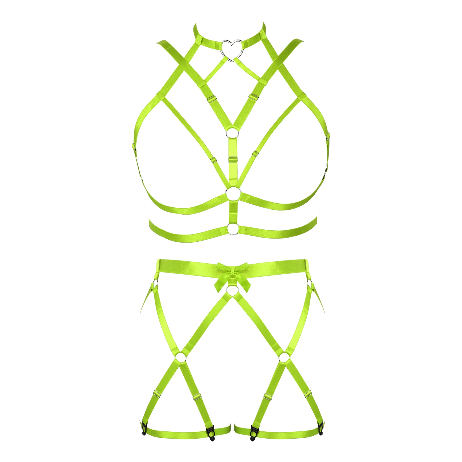 

Women Punk Harness Fetish Rave Clothing Full Bondage Accessory Erotic Body Straps Gothic Plus Size Lingerie Set Harness