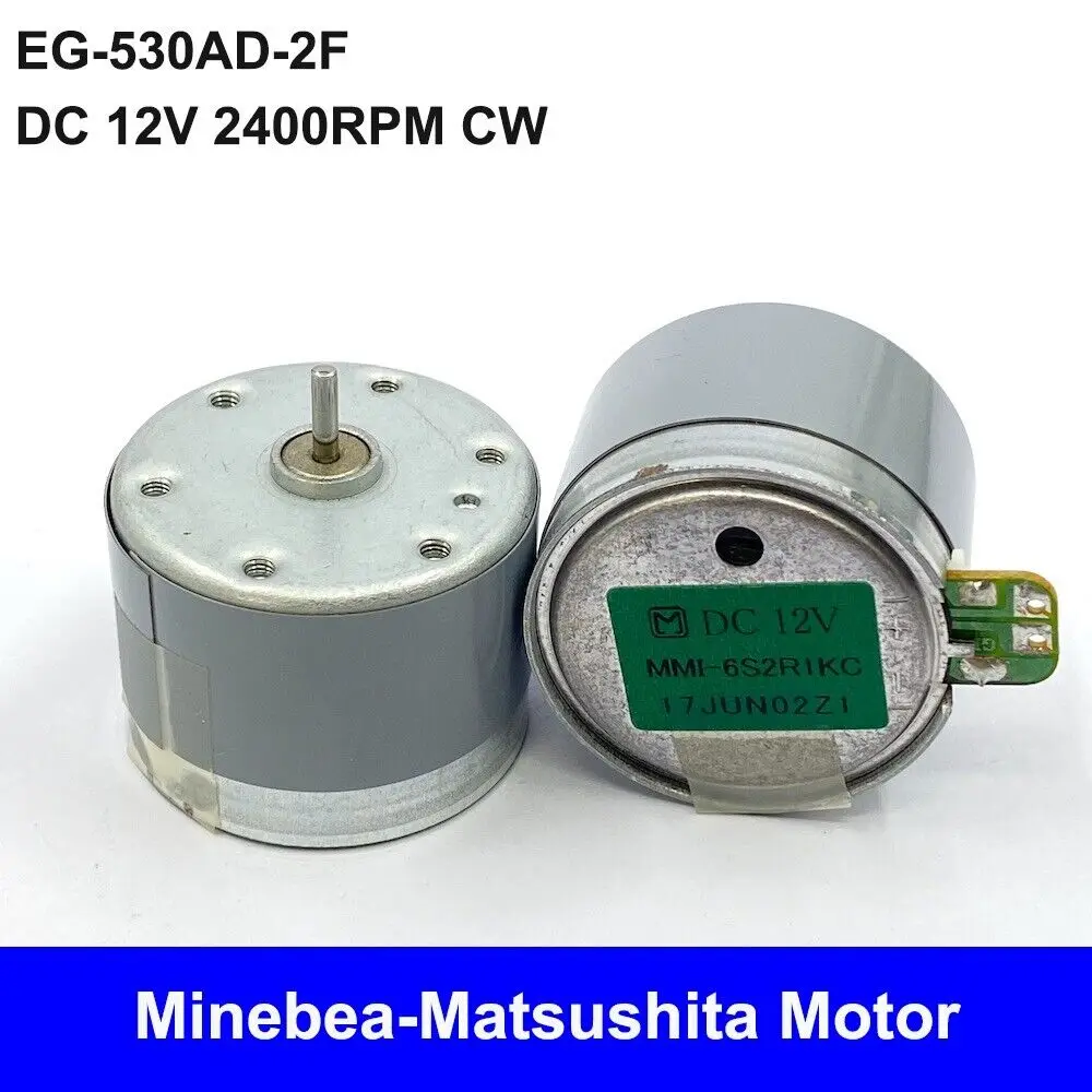 Minebea MMI-6S2R1KC Motor DC 12V  Replace Mabuchi EG-530AD-2F 2400RPM CW Capstan Motor Tape Deck Recorder Audio Spindle Motor