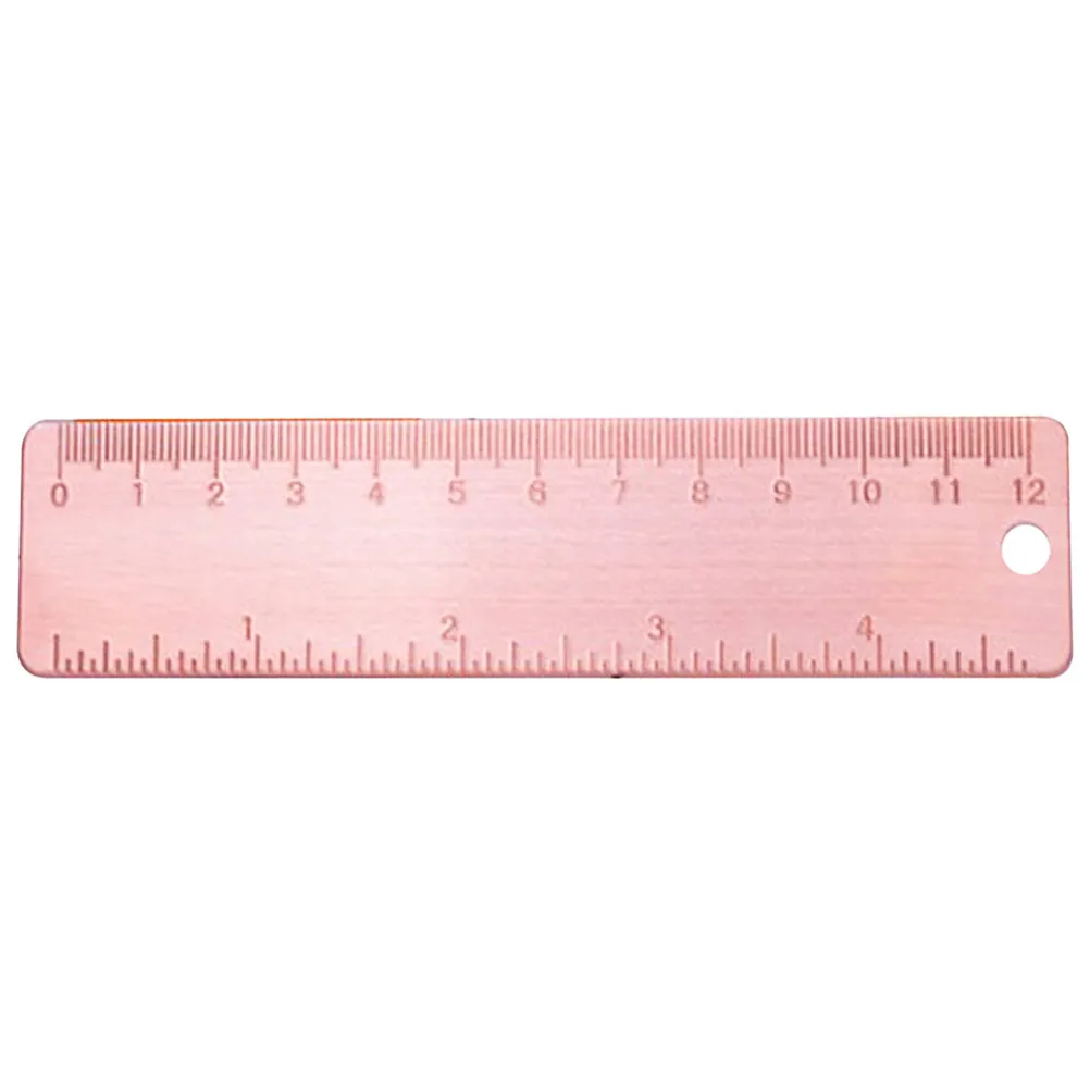 Copper Straight 30Cm Measuring Tool For Drawing Engineering Students Office Metalworking Portable Students Measuring Rulers