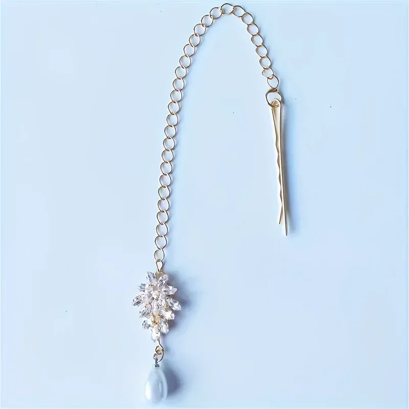 أزياء المرأة لؤلؤة الجبين سلسلة عقال مجوهرات الزفاف قلادة ورقة رئيس سلسلة مهرجان هدية #4