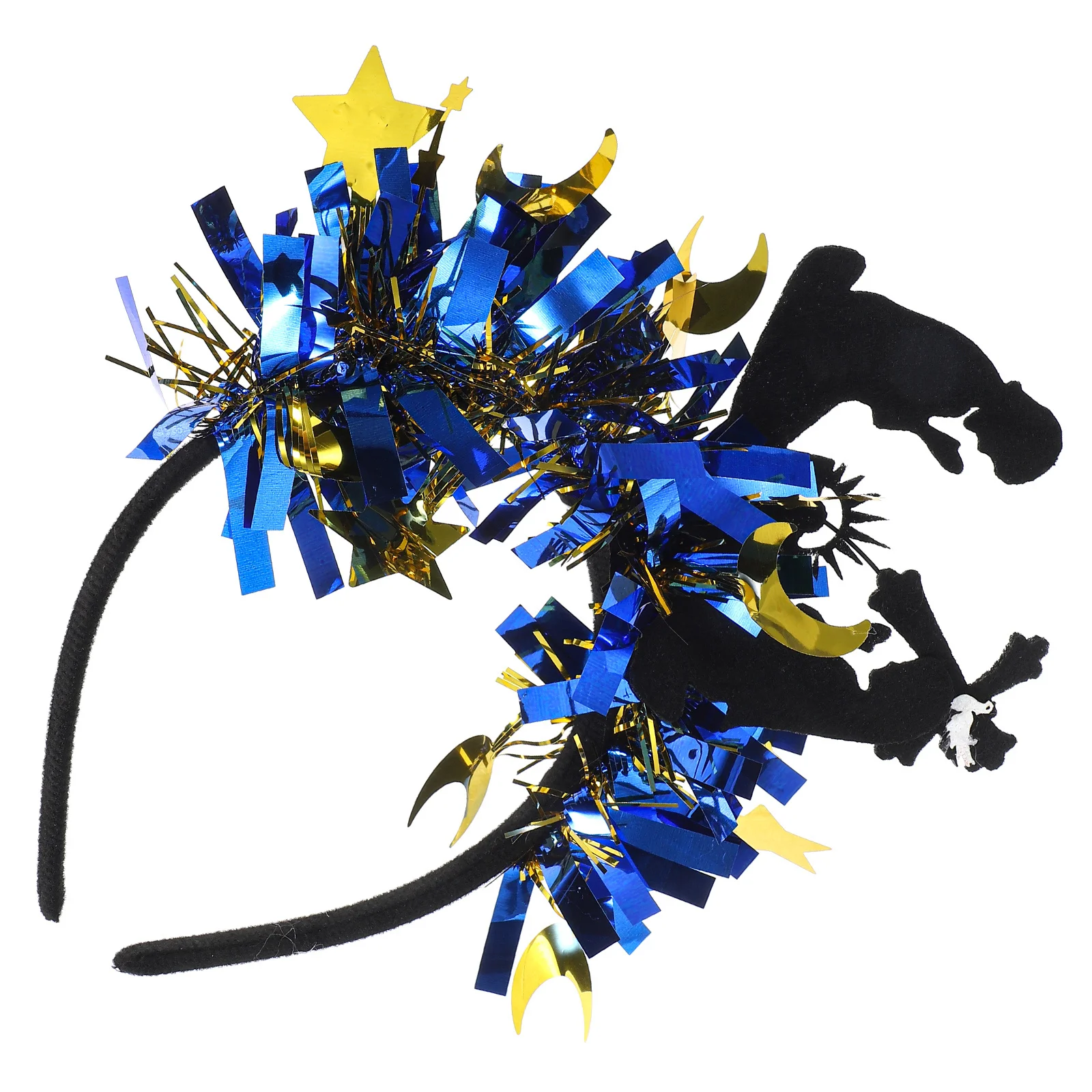 زينة عصابة رأس على شكل نجمة قمر لامعة لرمضان، غطاء رأس عيد مبارك، حفلات تجمعات المهرجانات، عصابة رأس على شكل قمر