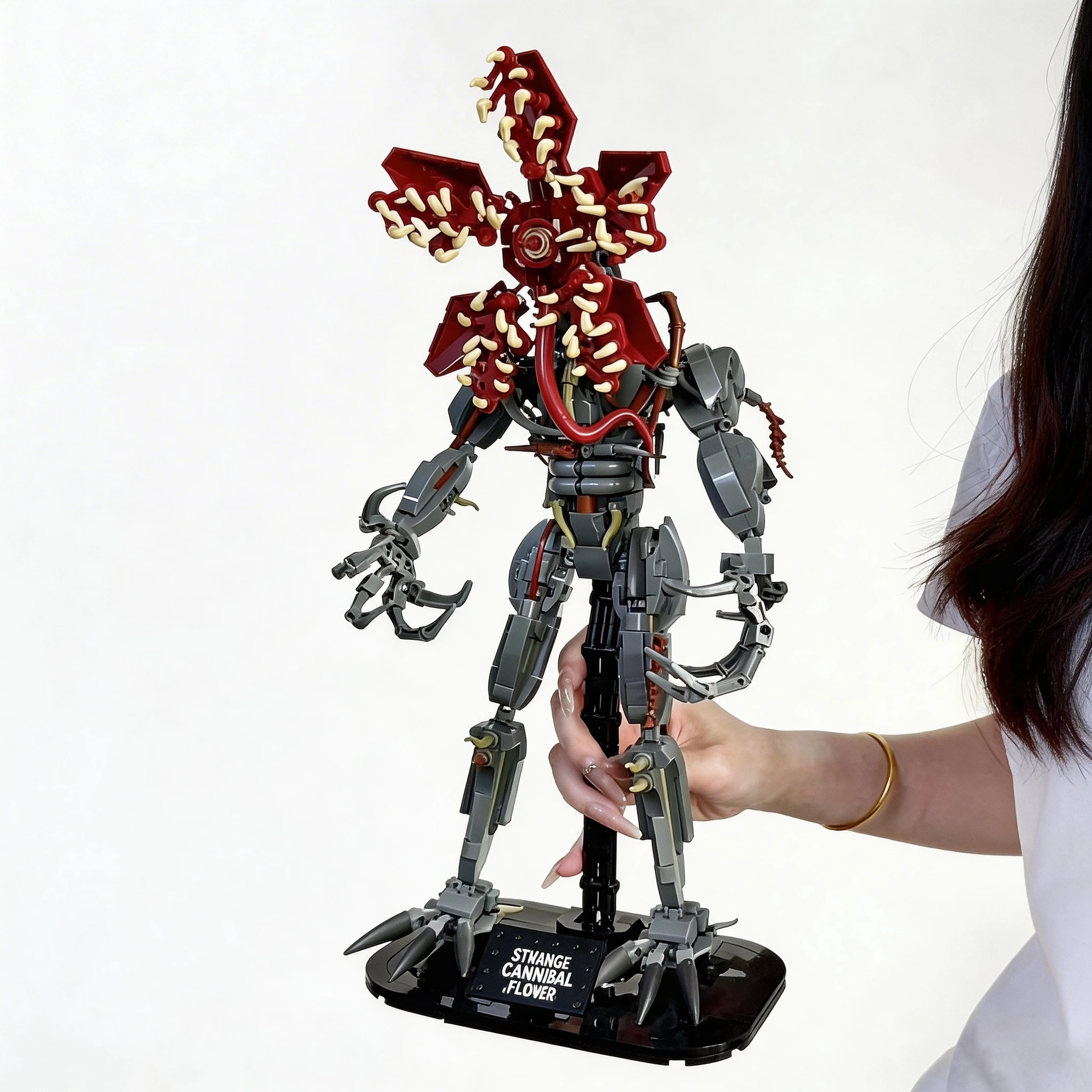 Horror Movie Stranger Chomper Figure Orchid Monsters Model Building Block Sets Toys Collector's Figure for  Halloween Gift