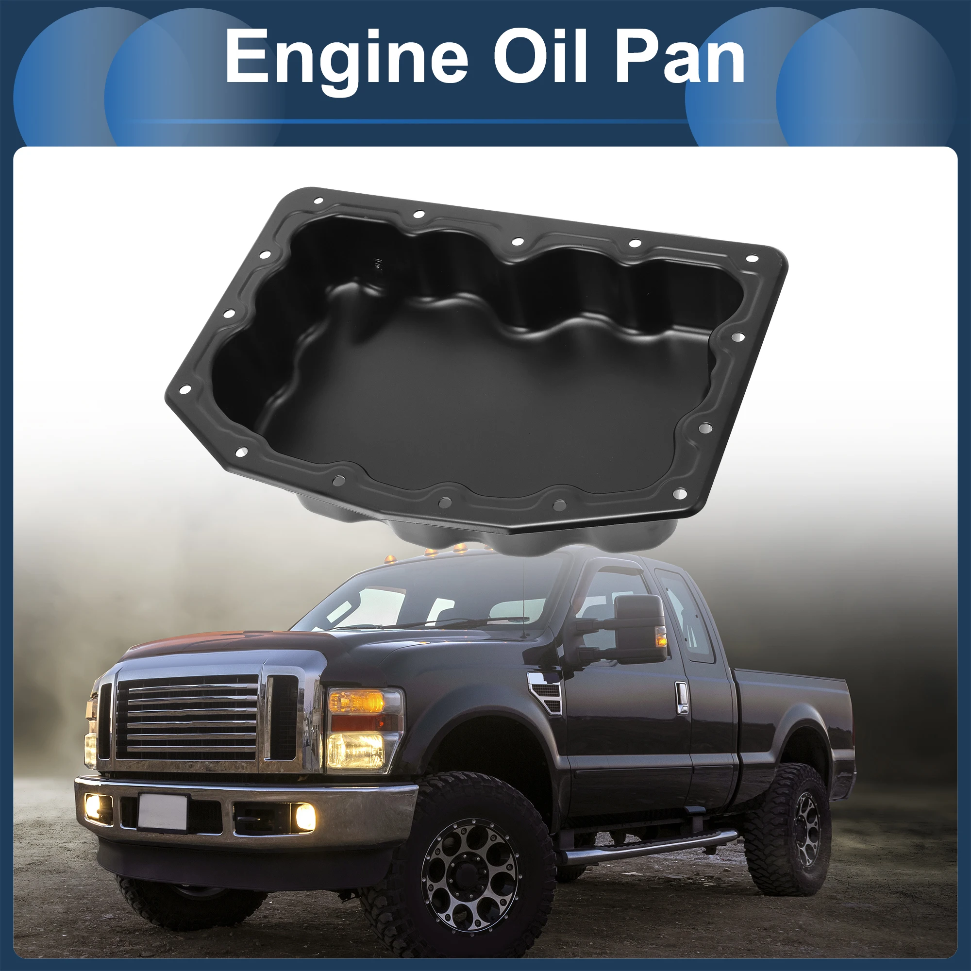 

UXCELL 1 Pc No.BC3Z6695B Engine Oil Pan for Ford F250 Super Duty 2011-2025 Iron Black