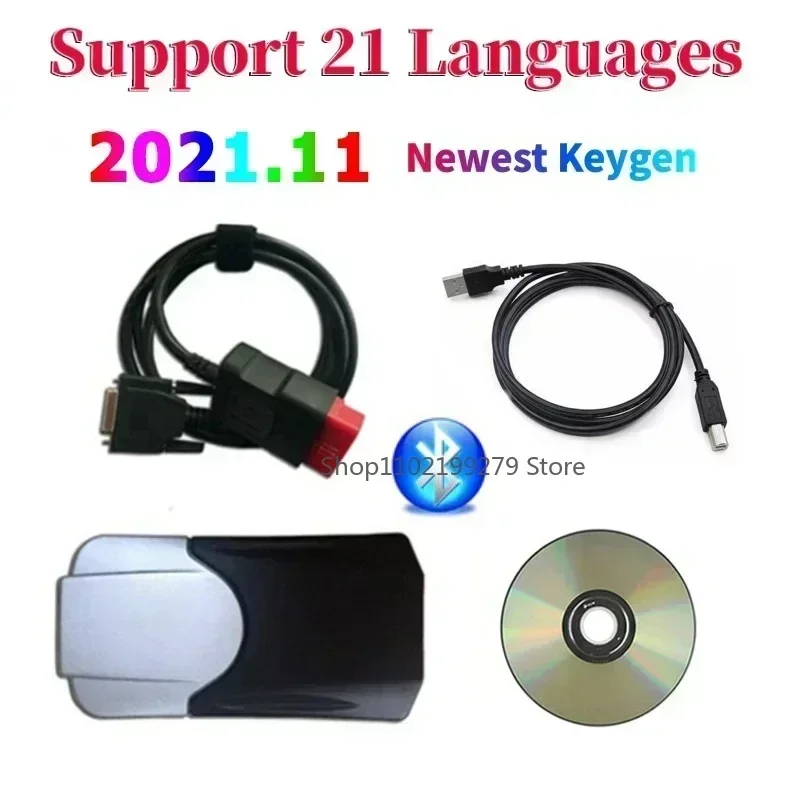 أحدث الماسح الضوئي لعام 2025 2021.11 Keygen 2020.23 Vd جديد cdd مع بلوتوث لأدوات تشخيص شاحنة السيارة TNESF DELPHIS ORPDC Obd2