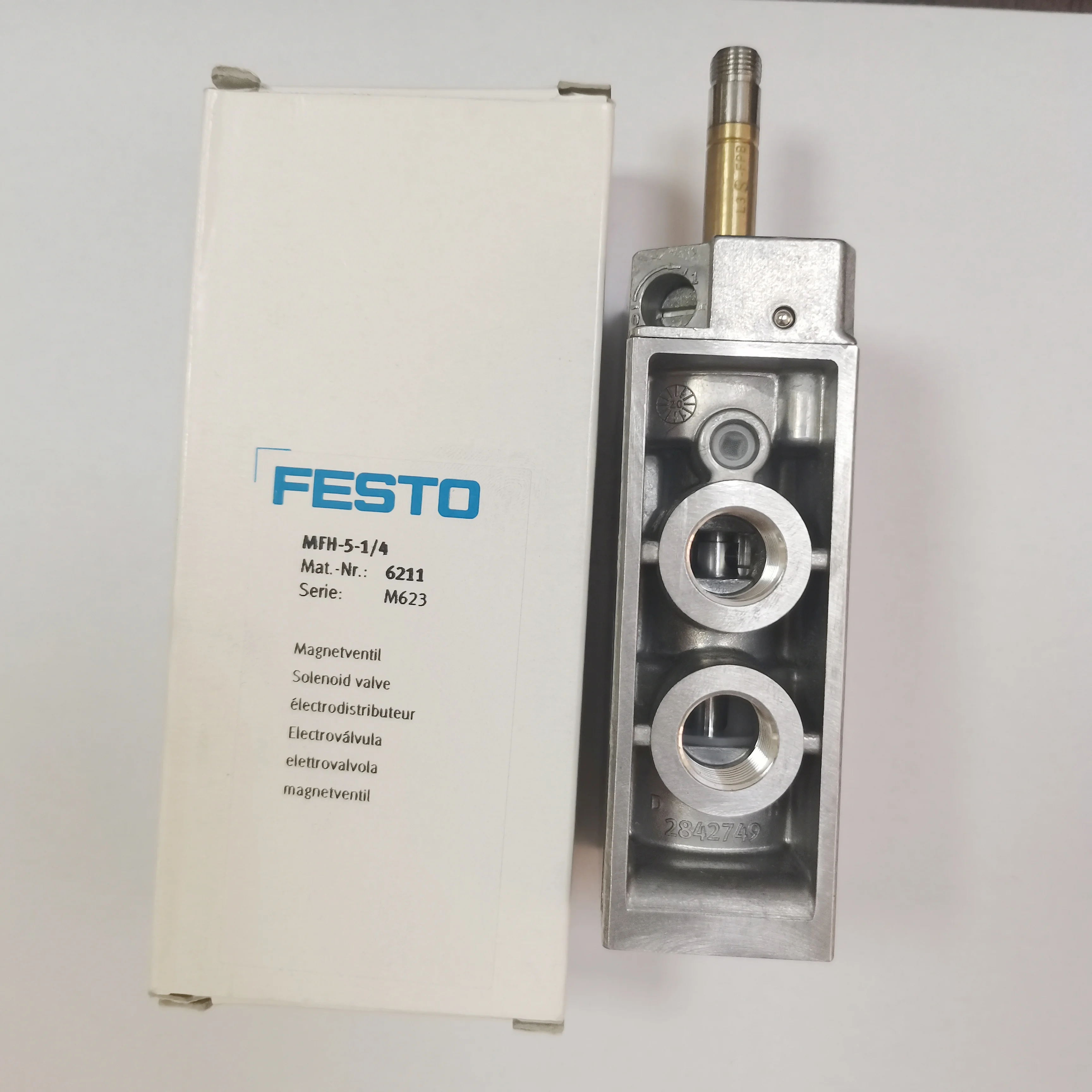 original new MFH-5-1/4 6211 5-2 WAY SOLENOID VALVE FESTO-In stock solenoid Valve