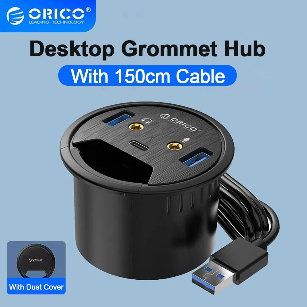 

ORICO Desktop Docking Station USB 3.0 HUB With Headphone Microphone Port Type C Card Reader OTG Adapter Splitter For Pc Laptop